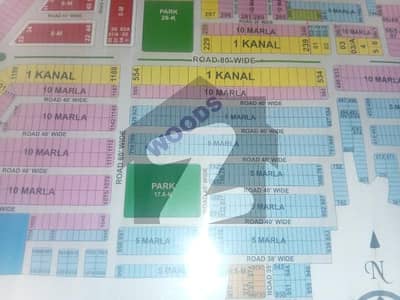 5 marla plot for sale in Woods block