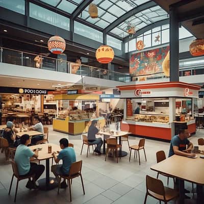 65 Sqft Food Kiosk In Food Court Of Prime Mall Al-Kabir Downtown Commercial