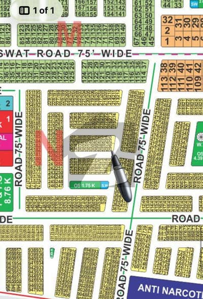 N Block 5 marla corner plot for sale back of 75ft road all dues clear