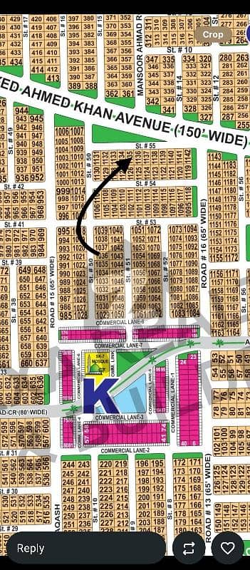 DHA Multan sector K 1 kanal residential plot near to park, Masjid and commercial.