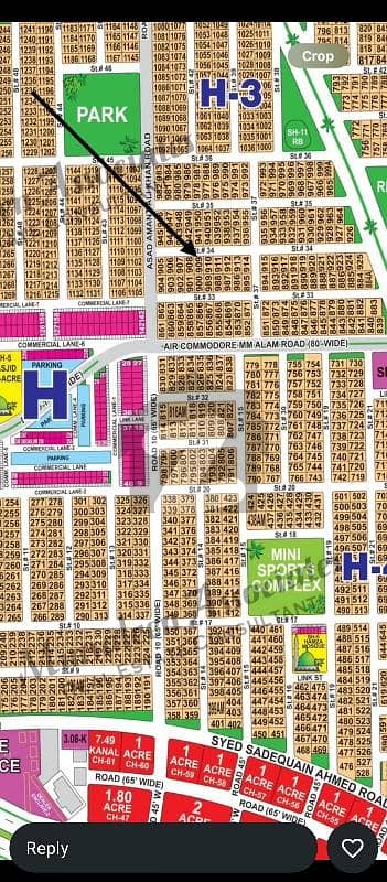 DHA Multan sector H 1 kanal residential plot near to park, Masjid and commercial.