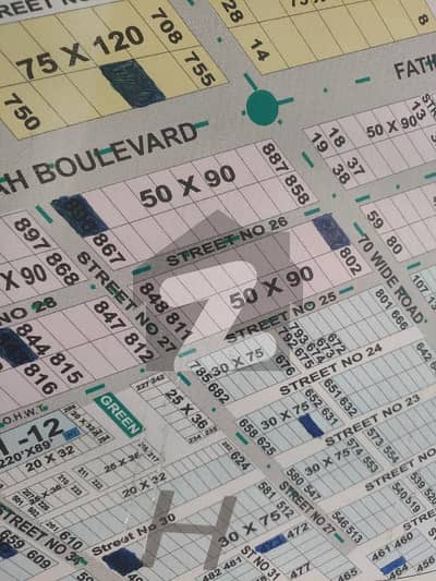 plot for sale in Army Welfare Trust Housing Scheme AWT D-18 Islamabad (50x90)