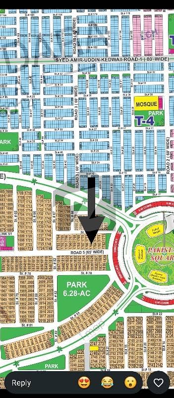 DHA Multan sector Q 1 kanal 65ft facing residential plot near to park, Masjid and commercial.