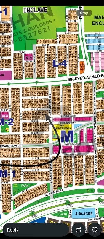 DHA Multan sector M 1 kanal residential plot near to park, Masjid and commercial.