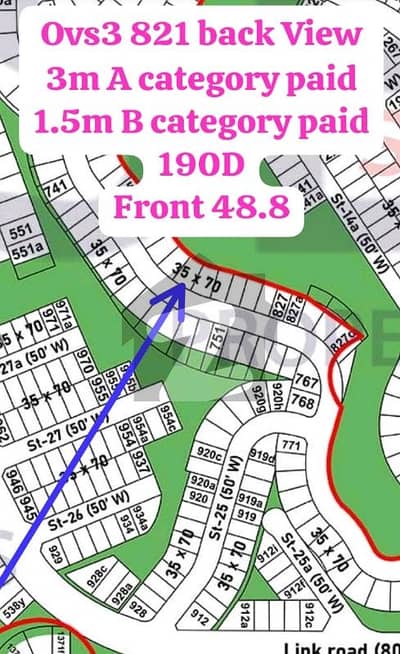 Ovs3 14.5m plot Back open View ideal location ready to construction