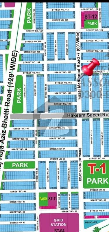 DHA Multan Sector T 5 Marla 60ft Road Corner Residential Plot Near To Park, Masjid And Commercial.