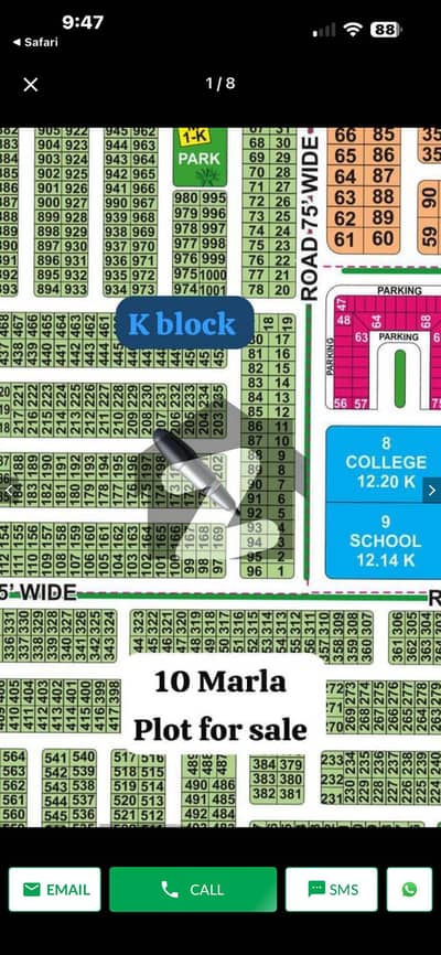 K Block 10 Marla 75ft Road Plot For Sale All Dues Clear Lda City Lahore