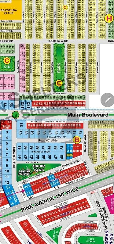 10.67 MARLA COMMERCIAL PLOT FOR SALE ON PINE AVENUE KHAYABAN-E-AMIN
