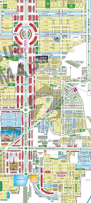 10 Marla Plot For Sale All Paid Sector F Bahria Town Lahore Near To Market Park Masjid Eiffel Tower Imtiaz Sator Theme Park