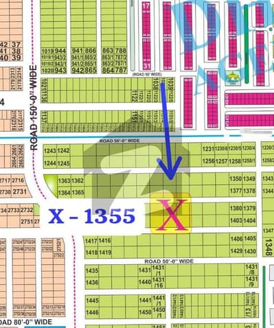 Direct Approach From 150ft Road 2,Side,Sial Estate Offers . X - 1355 . Top Location Proper 2,Kanal Plot For Sale ,NDC Apply .