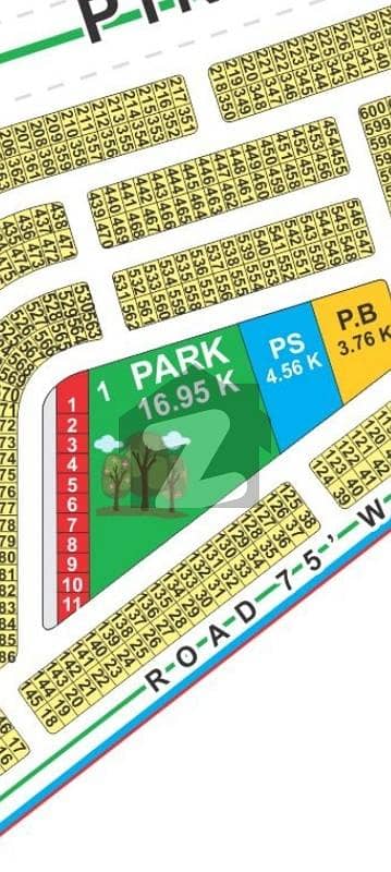 LDA city Lahore f block 5 Marla on ground carpeted road possession available ready to construction facing park hot location plot for sale