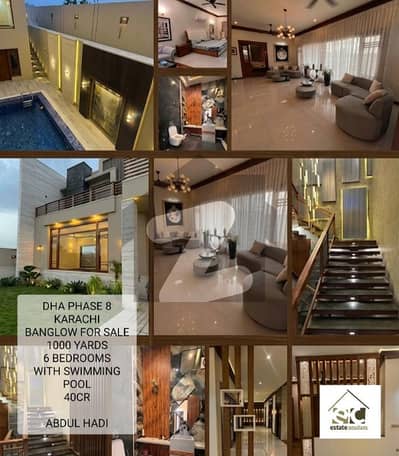 EXCLUSIVE 1000 YARDS BANGLOW FOR SALE AT DHA PHASE 8 KARACHI