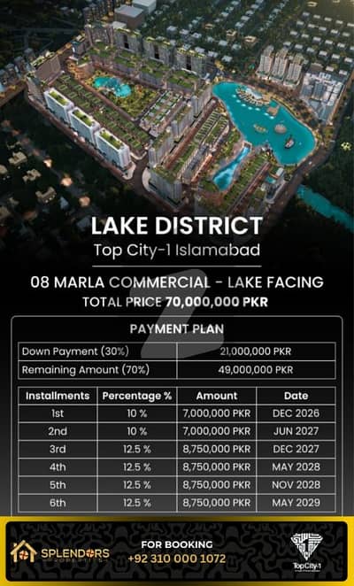 TOP CITY-1 COMMERCIAL PLOT FOR SALES ON INSTALLMENT