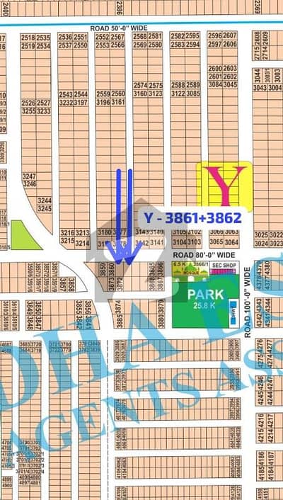 Facing 80ft Road Walking Distance Park,Mosque , Sial Estate Offers . Y - 3861 + 3862 . Top Location Biana Pair For Sale. Meeting Possible With Biana Holder.