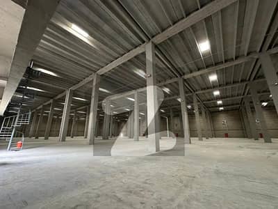 Factory & warehouse for Rent Marble flooring height 20 to 34 feet with room gas On main Road Ideal for knitting machine