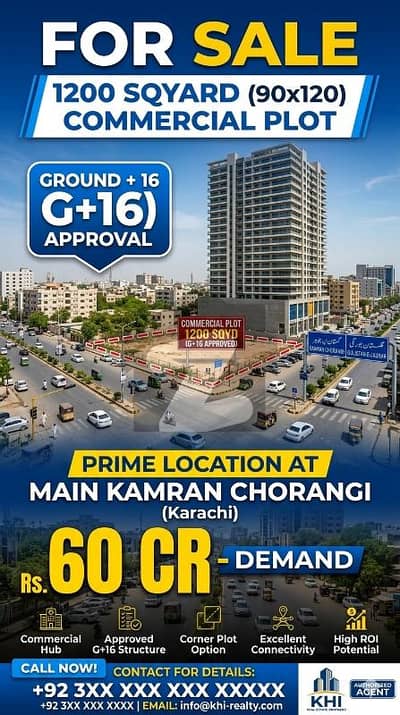 گلستانِ جوہر کراچی میں 2 کنال کمرشل پلاٹ 60.0 کروڑ میں برائے فروخت۔ گلستانِ جوہر کراچی میں 2 کنال کمرشل پلاٹ 60.0 کروڑ میں برائے فروخت۔