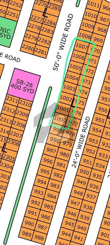 Gold Block 50 Feet Road Facing