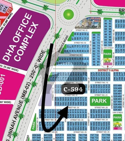 10 Marla South Direction Ideal Located Possession Plot Near Park and Direct Approach to 250ft Road