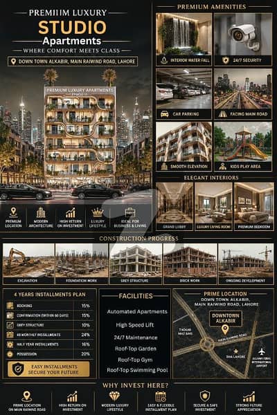 Premium Studio Apartment for Sale 238 SQFT Flexible Payment Plan Al Kabir Downtown