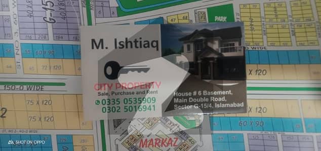 12 Marla Plot available For Sale G15 Main double road