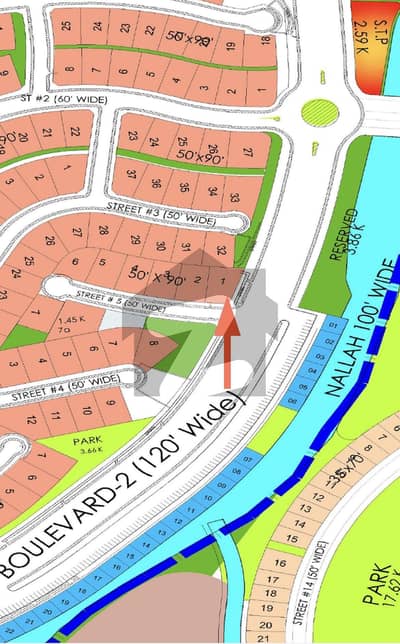 Blvd Corner Reasidential Plot For Sale