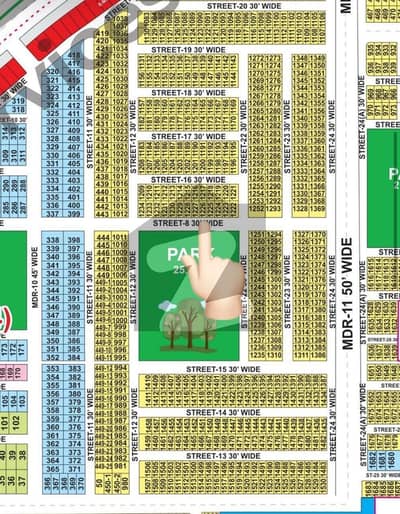 Facing park 5 Marla Residential Plot For Sale In M7 C4 Block Lake City Raiwind Road Lahore