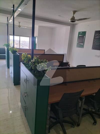 Fully Furnished 8 Marla Plaza 3rd Floor Office 2 Washroom One Kitchen Lift Install Big Open Hall Fully Furnished Fully Tiles Flooring