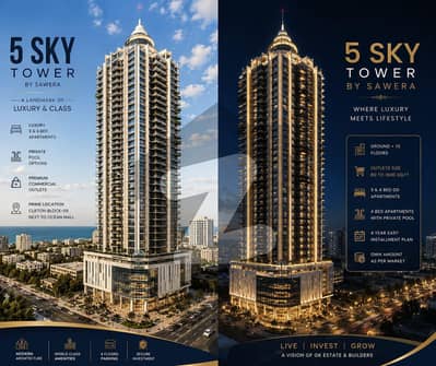 5 Sky Tower By Sawera Commercial Showrooms Luxurious Living Experience In The Heart Of Clifton Karachi Shops Is Available On Easy Installment