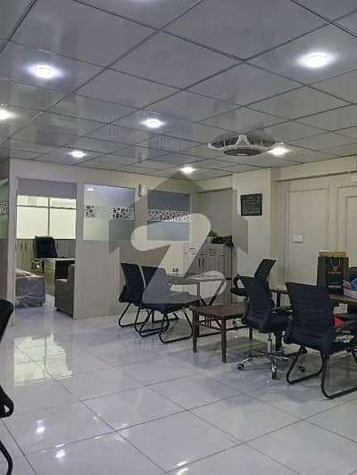 unfurnished-fully renovated office floor for rent 1st floor dha phase 5 badar/saba avenue facing
