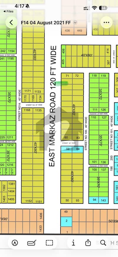F-14/4 Size 40x80 Level Plot On Main Double Road Markaz Road Plot No 70 Best Opportunity For Investment Time F-14/4 Size 40x80 Level Plot On Main Double Road Markaz Road Plot No 70 Best Opportunity For Investment Time