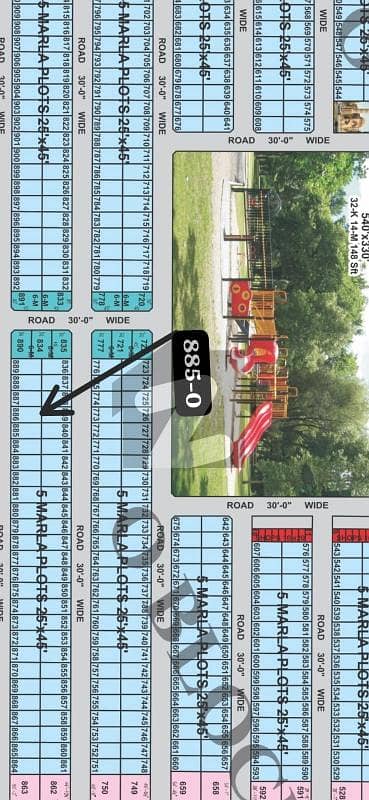 5 MAR LA PLOT FOR SALE AT O BLOCK #885