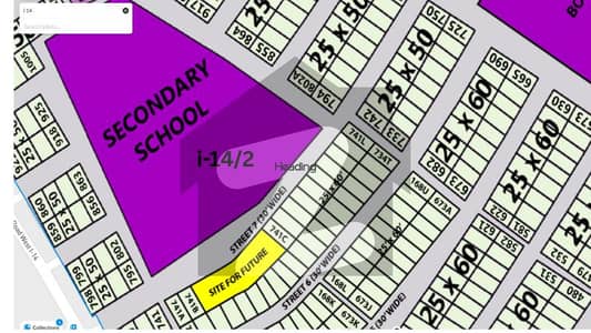 5-Marla (25x50) 1250 sq. ft/139 sq. yd )One Of The Top Location Possession Plot Available For Sale In CDA Sector I-14/2 Price Only 1.10 Crore