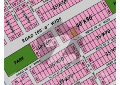 Plot # 473, 50 Ft Wide Road , Level Plot , Solid Land , Park Street