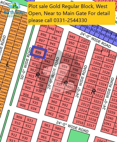 PLOT SALE IN NORTH TOWN RESIDENCY PHASE 1 GOLD BLOCK