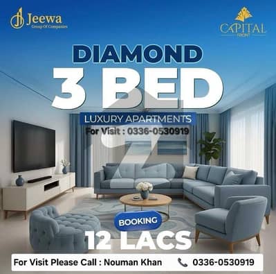 3 Bedroom With Attached Bath Luxury Apartment (1450 Sq Feet) Available For Sale On 4.5 Years Easy Instalment Plan In Topcity-1