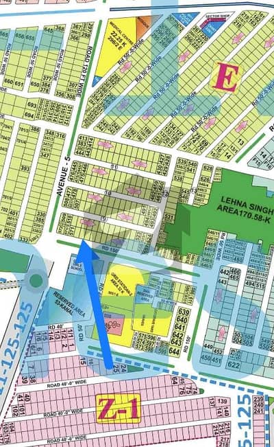 1 Kanal Plot On 150' Road Phase 6 Block E