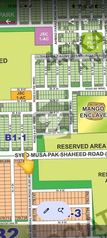 corner extra land of Sec B1