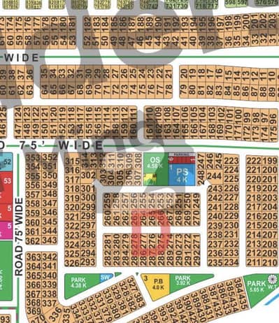 D block 1 kanal plot for sale hot location 75 ft Roads