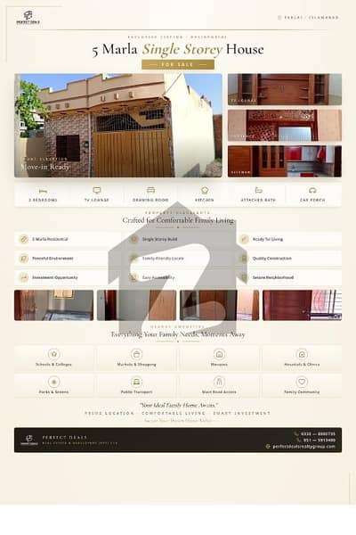 5 Marla Corner House Available For Immediate Use Or Investment