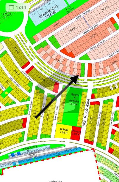1 Kanal Park Facing Plot On Ring Road Lake District For Sale