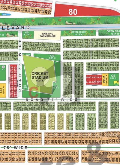 C Block 10 Marla Plot For Sale Facing Cana Green Belt