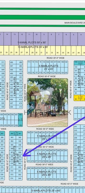 5 Marla Residencial plot available for sale in Haider Block near to park
