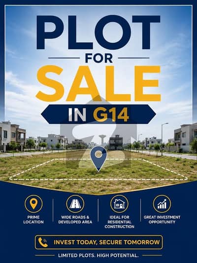 1 Kanal Plot For Sale In G14/3