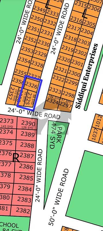 L-2325-26, 88 & 80 Sq. Yard, Gold Block