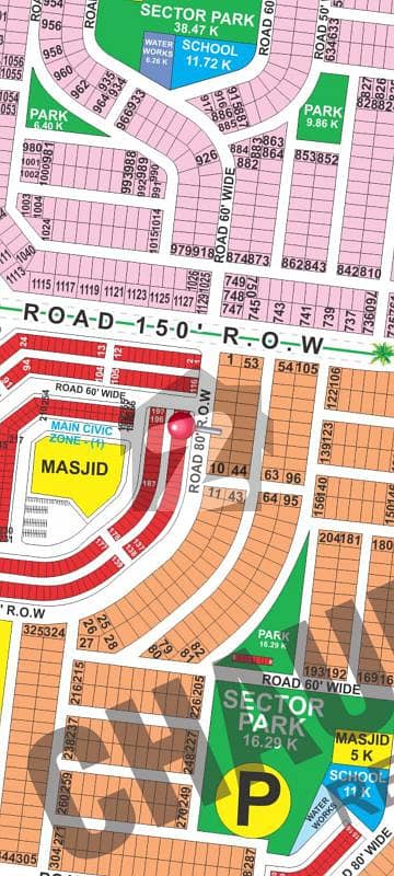 1 kanal Plot For Sale At DHA Phase 9 Prism Super Hot Plot At 80 Feet Roat