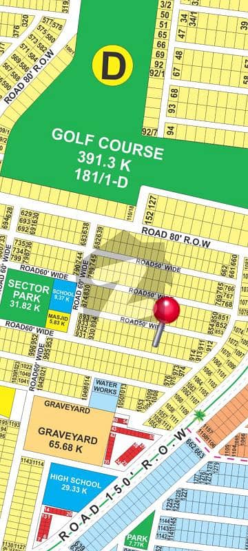 1 kanal Plot For Sale At DHA Phase 9 Prism Super Hot Plot