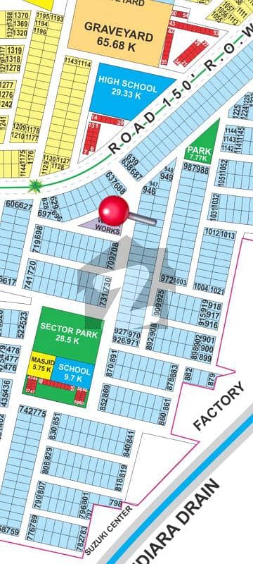 1 kanal Plot For Sale At DHA Phase 9 Prism Super Hot Plot