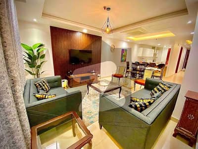 Luxury Fully Furnished 2-Bed Apartment for Rent in GoldCrest Mall & Residency | Prime Location