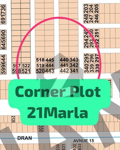 21 MARLA CORNER HOT LOCATION PLOT FOR SALE
