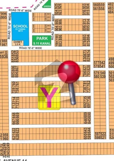 1 Kanal Plot For Sale At DHA Phase 7 Sector Y Pair Plot For Sale
